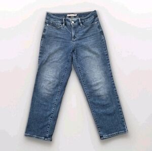 Athleta Sculptek Slim Straight Crop Jeans Women’s 8 Dark Wash